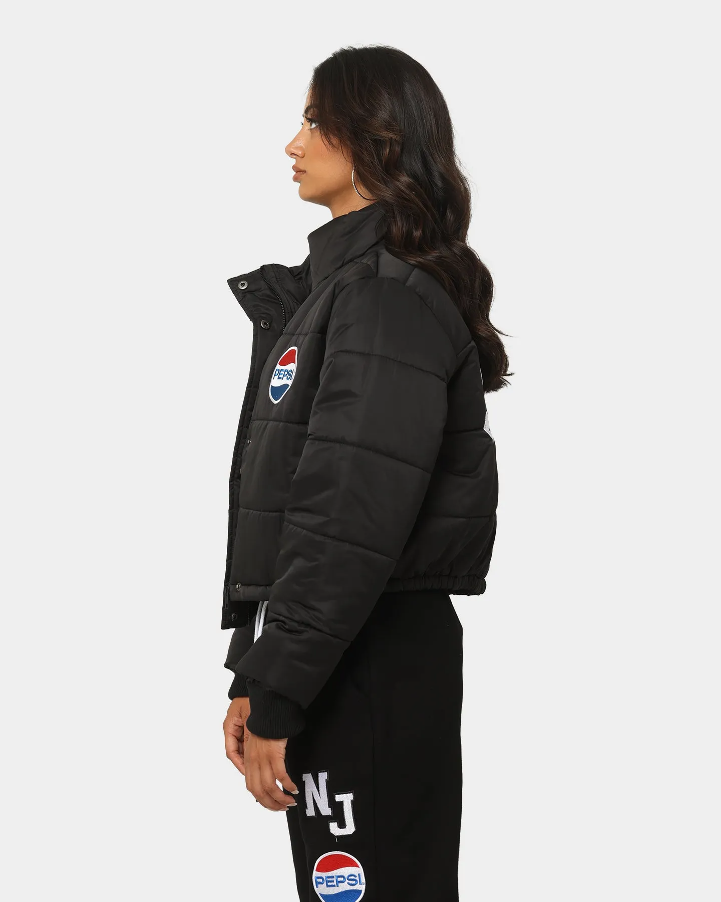 Nana Judy Women's Pepsi Crop Puffa Jacket Black