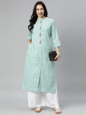 Neeru's Sea Green Colour Cotton Fabric Tunic "48"