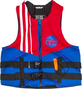 NEOPRENE FLOTATION VEST RED/WHITE/BLUE 2X