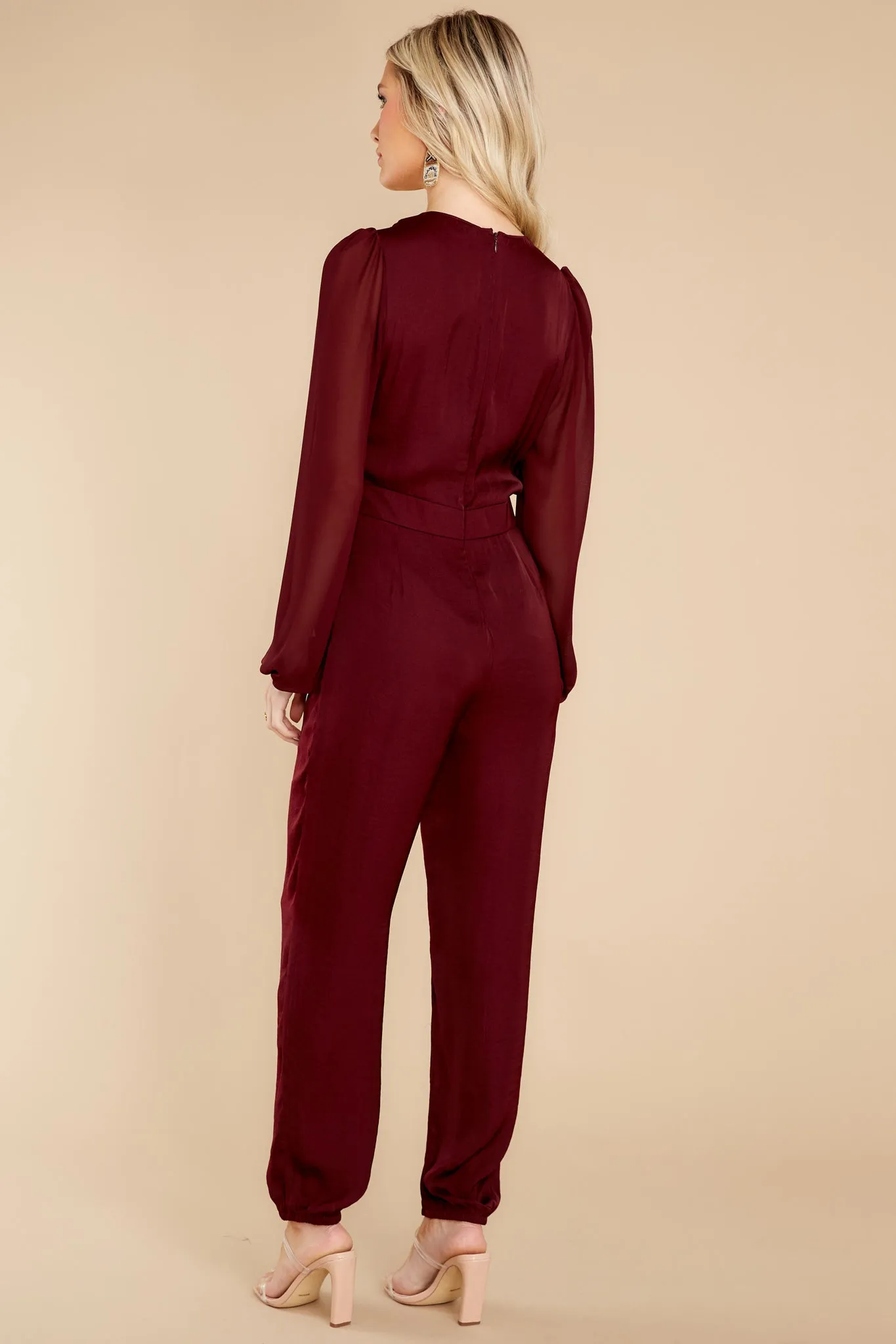 Next Level Class Merlot Jumpsuit