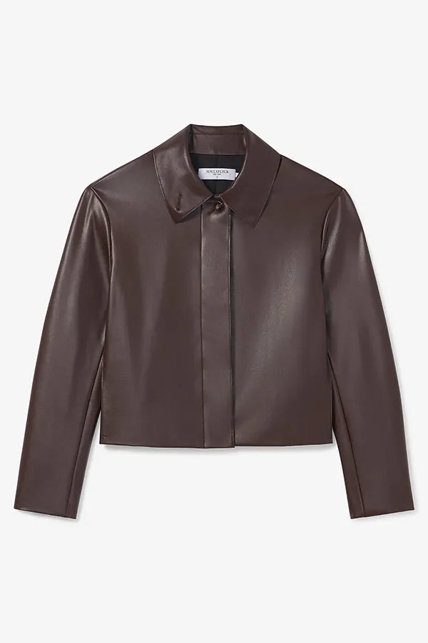 Nicky Jacket - Vegan Leather :: Brown