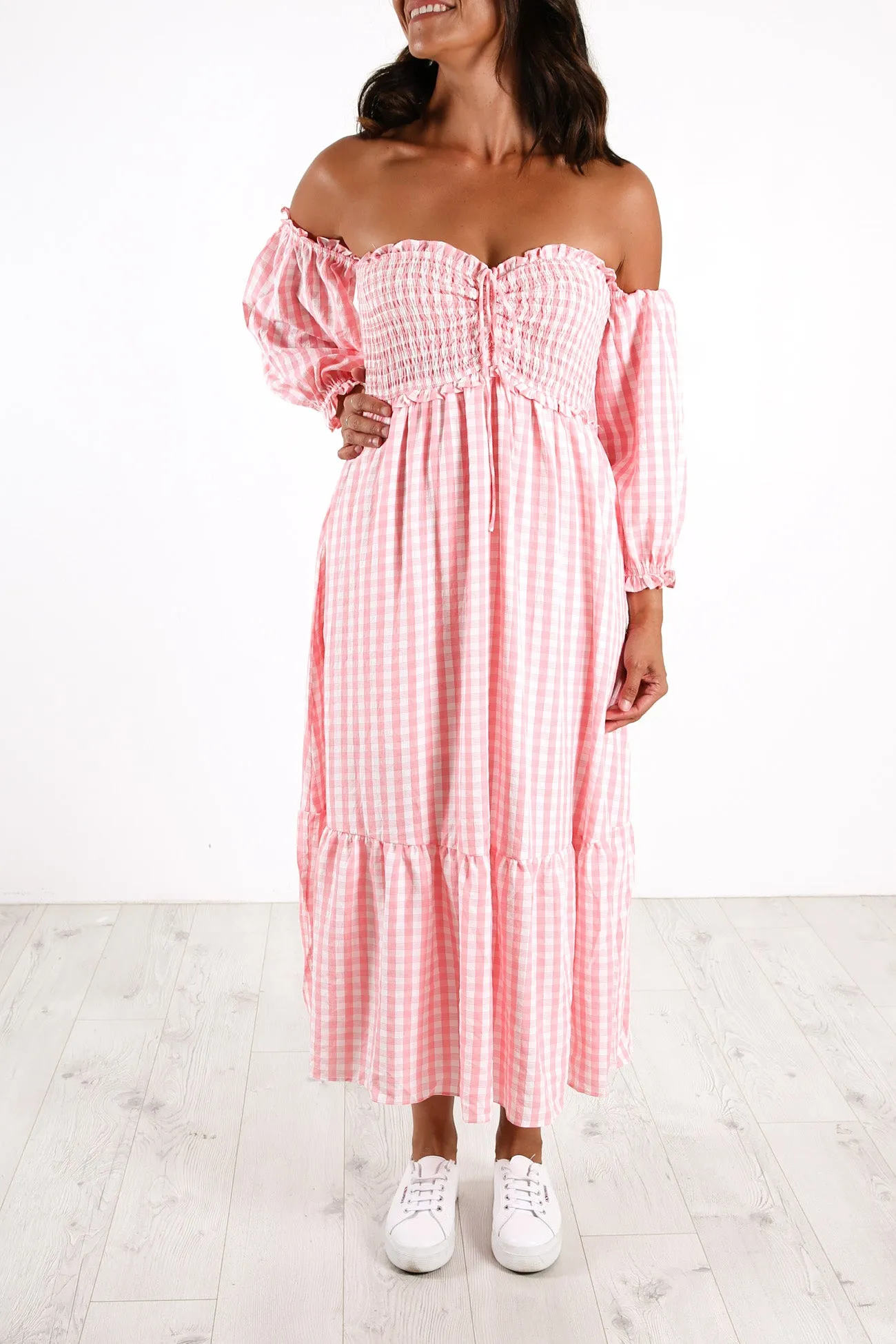 Nixie Midi Dress Pink