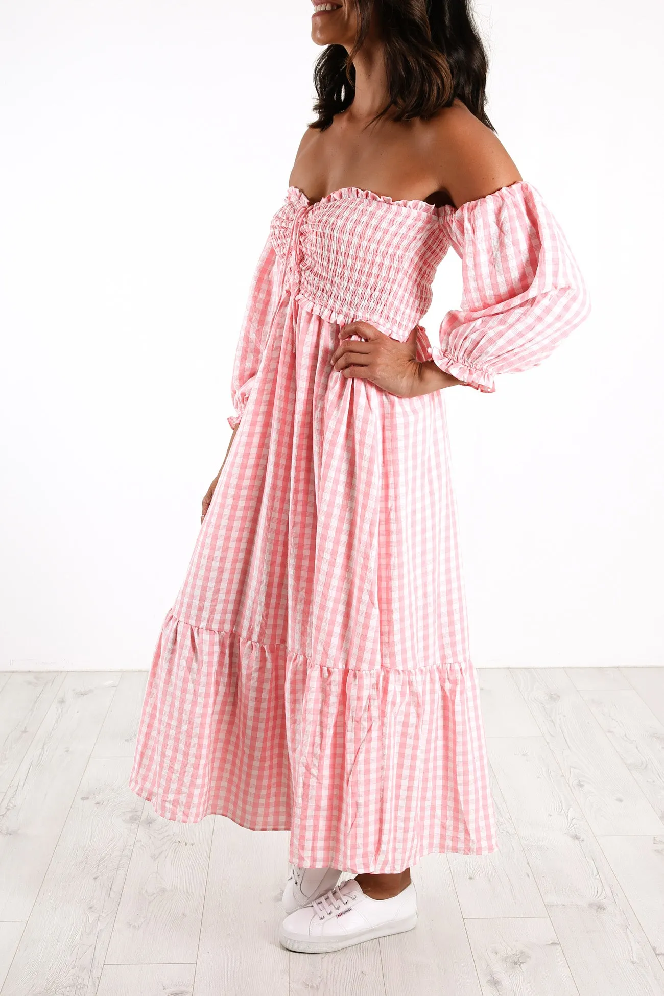 Nixie Midi Dress Pink