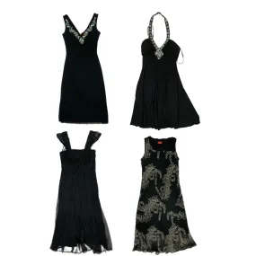 Obsidian dreams: black gothic x y2k dresses (NS-368)