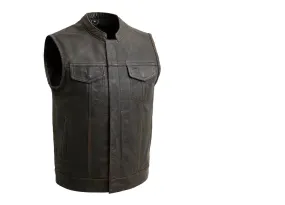 OLIVE FIM689CDT | Sharp Shooter - Men's Motorcycle Leather Vest