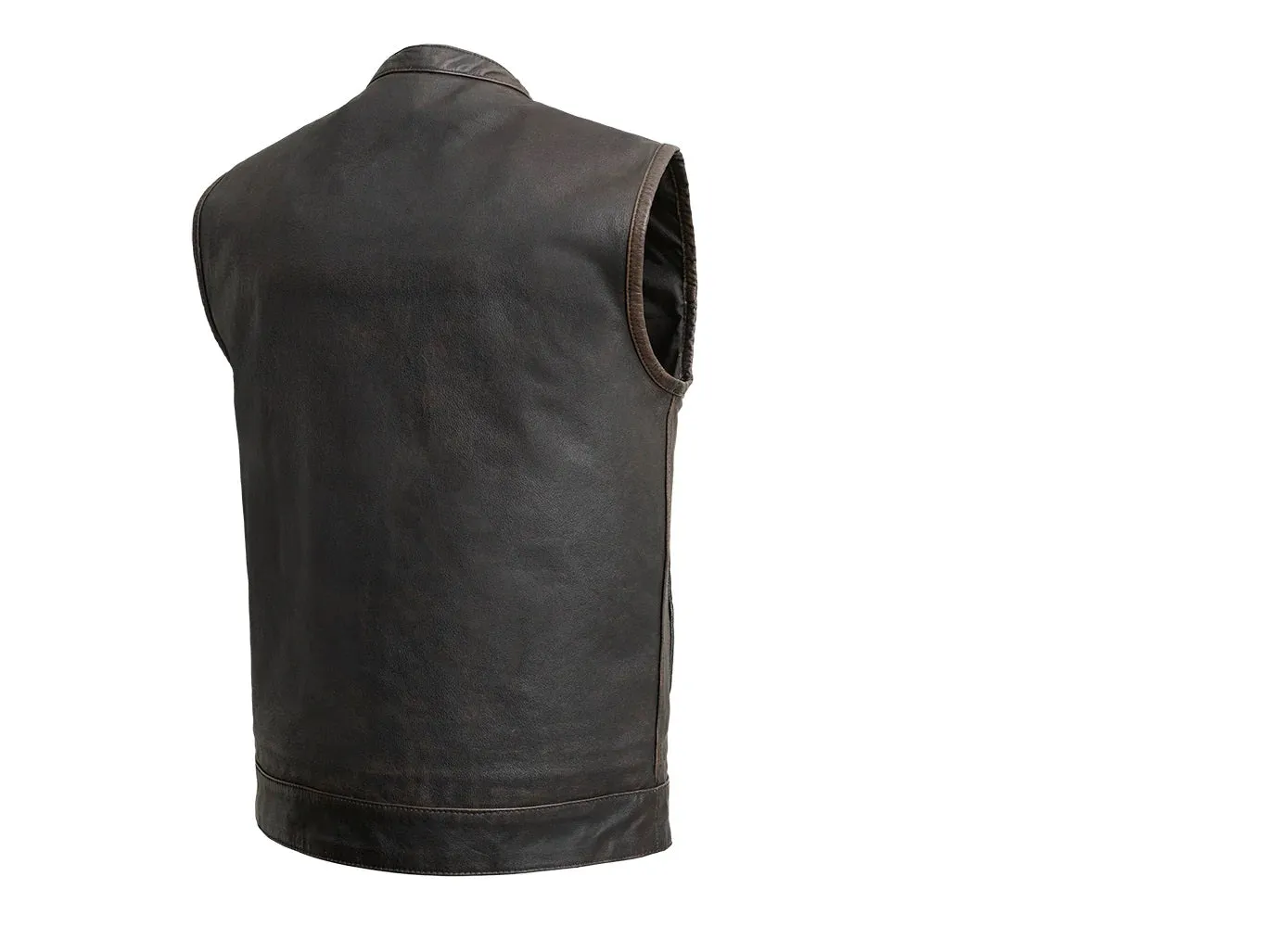 OLIVE FIM689CDT | Sharp Shooter - Men's Motorcycle Leather Vest