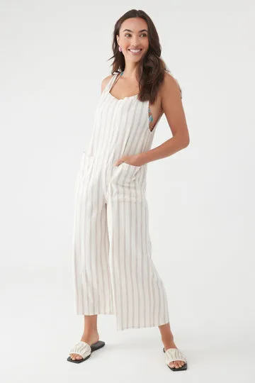 O'Neill Sid Stripe Jumpsuit-Winter White