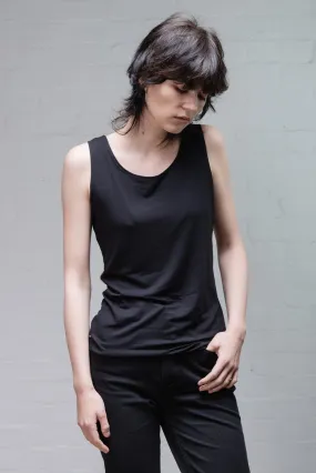 Organic Bamboo Vest in Black