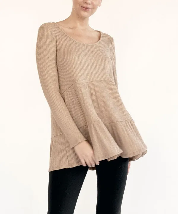 Organic Bamboo Waffle Knit Babydoll Tunic