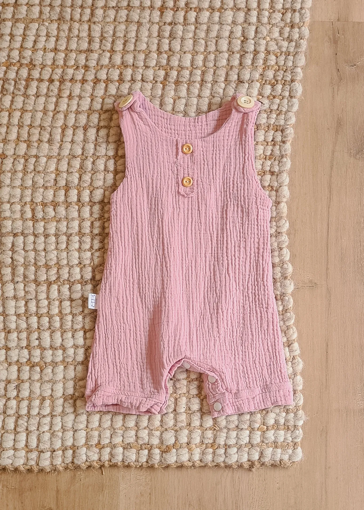 Overall Onesie - Dusty Pink