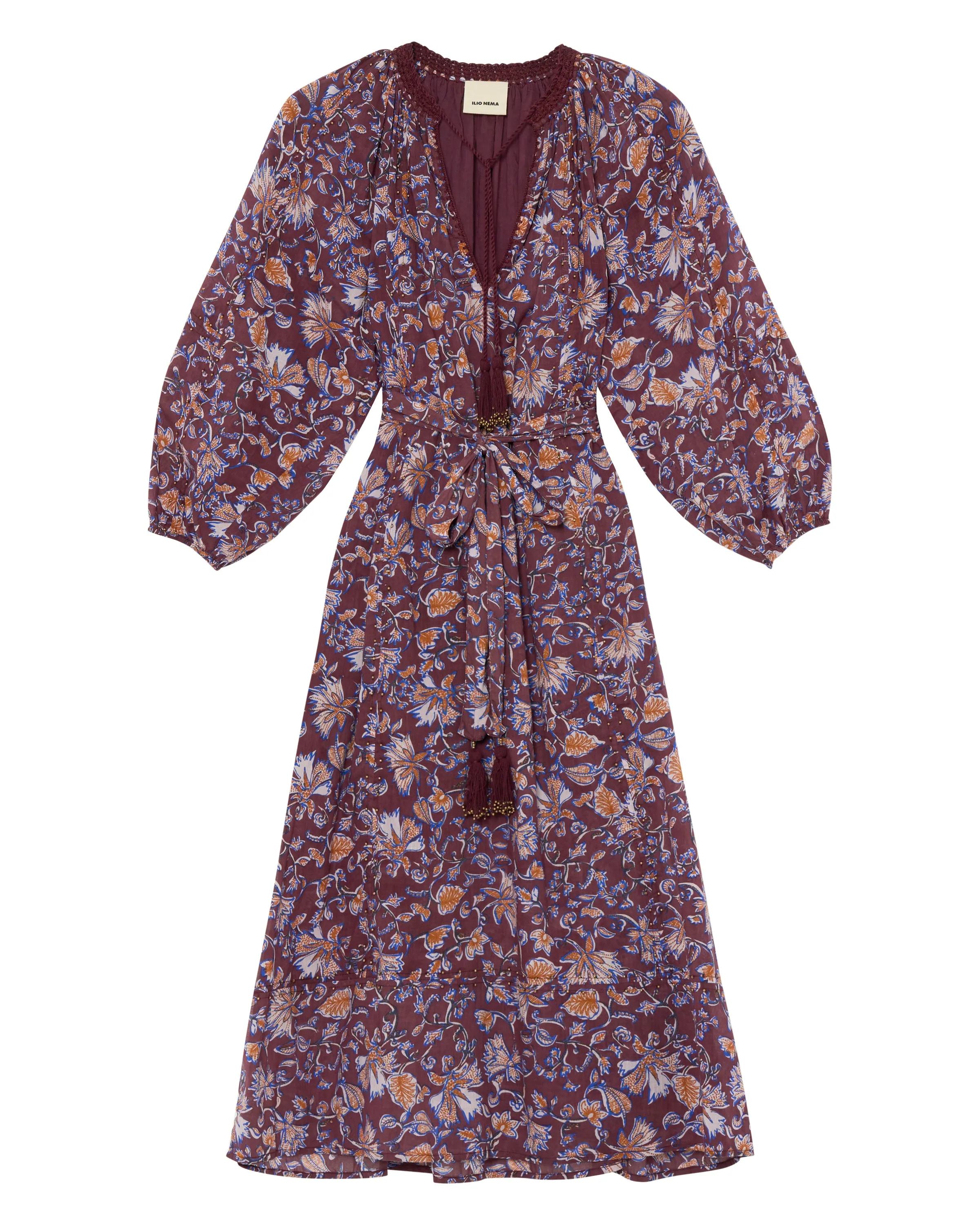 Peinia Brown Batik Print Dress