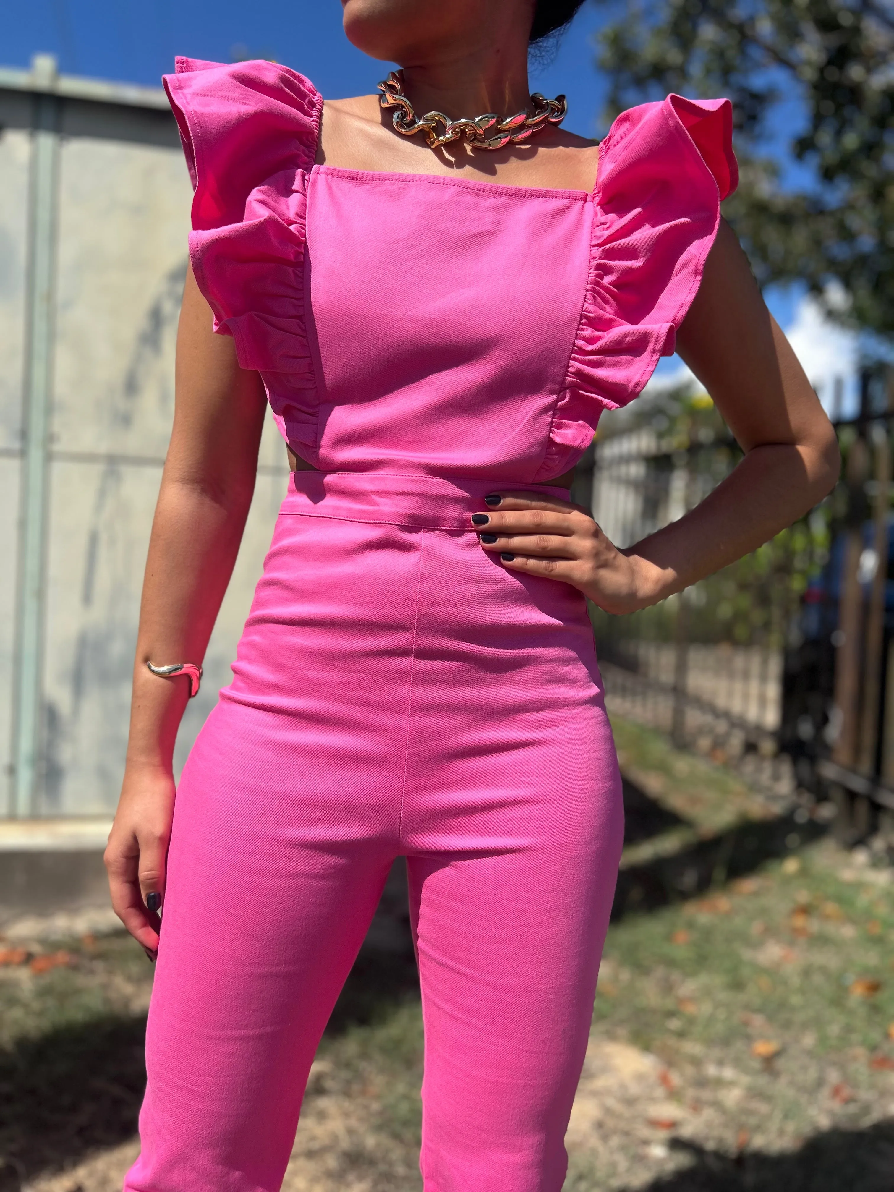 Pink Ruffles Jumpsuit