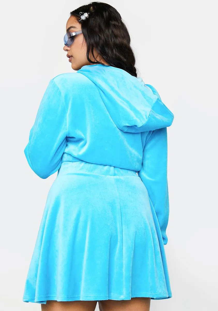 Plus Aqua Up To No Good Skirt Set