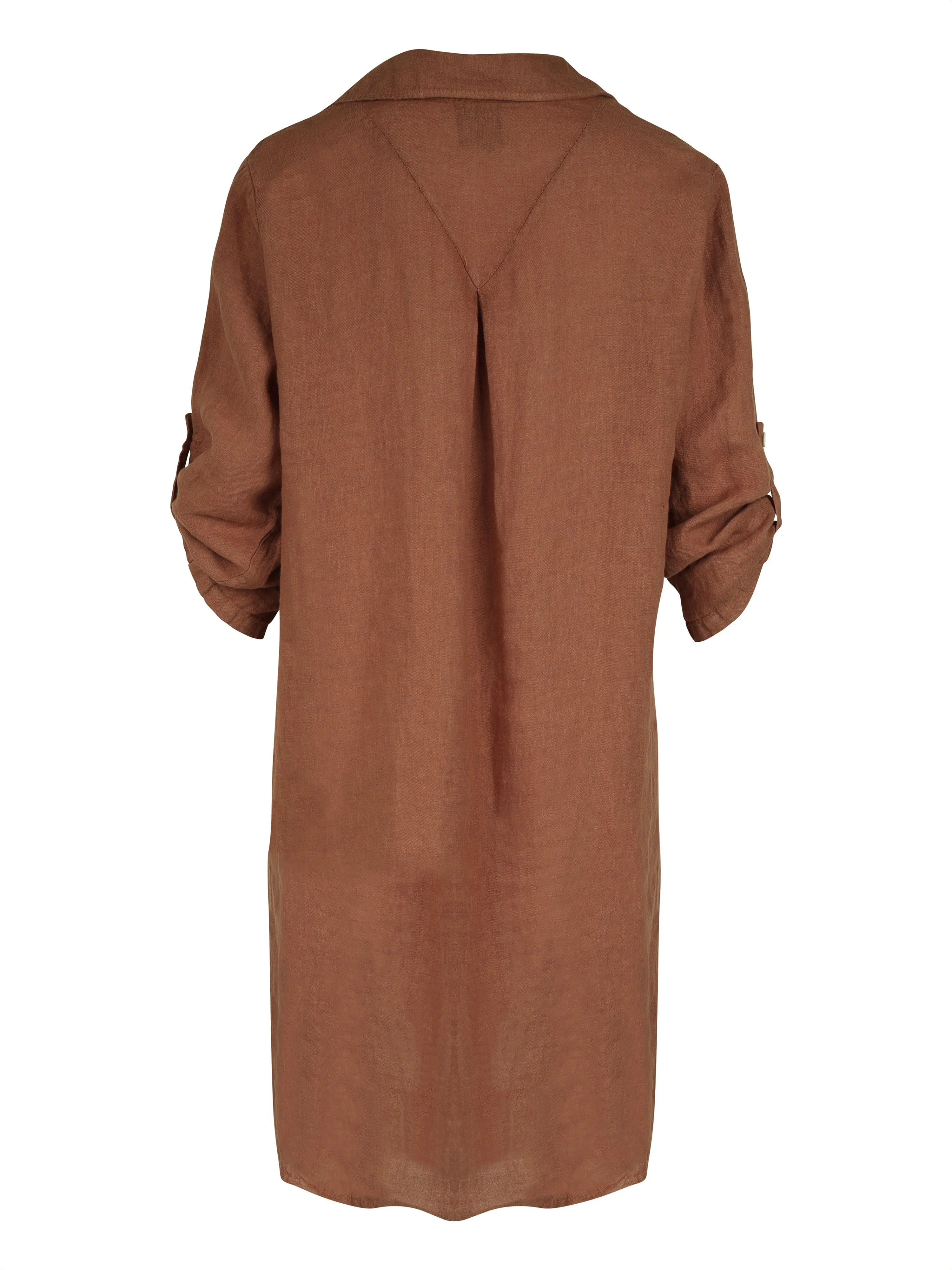 POLETTE linen tunic - Mocca Mousse