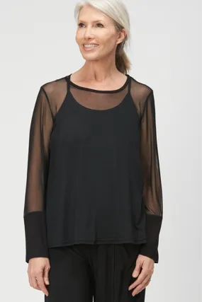 Power Mesh Tunic Black