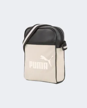 Puma Campus Compact Portable Shoulder Unisex Lifestyle Bag Beige/Black