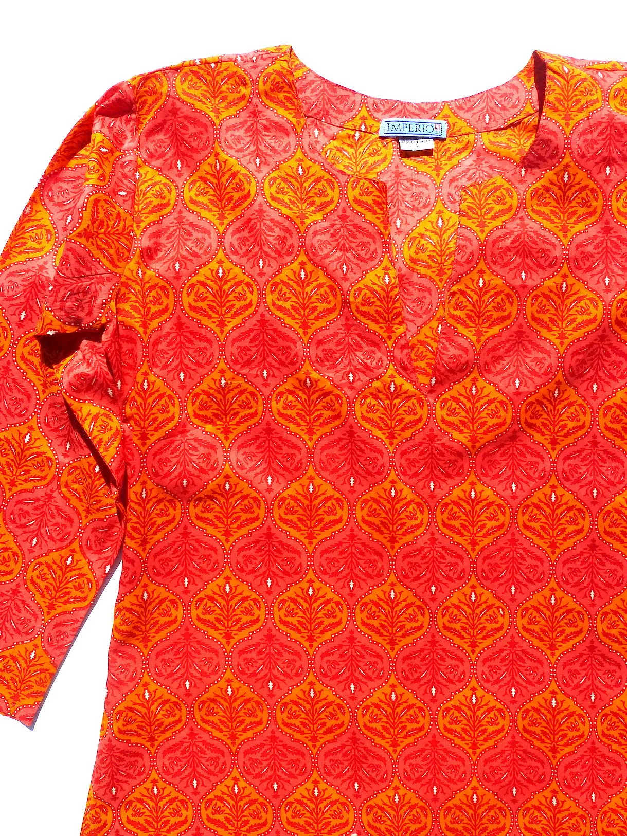 Raja Cotton Tunic Orange Melange