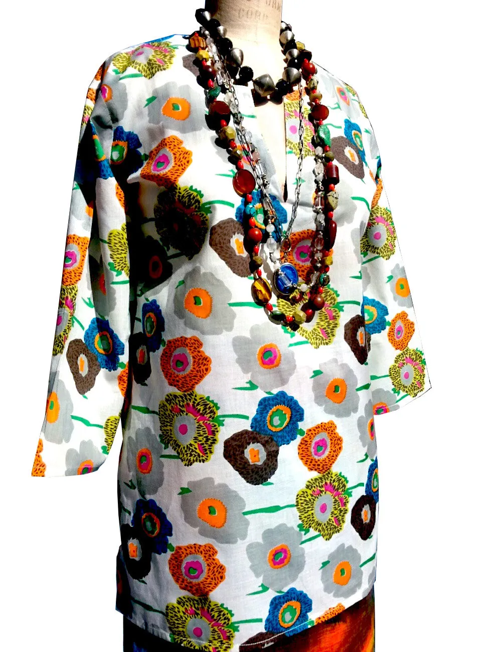 Raja Cotton Tunic Poppy