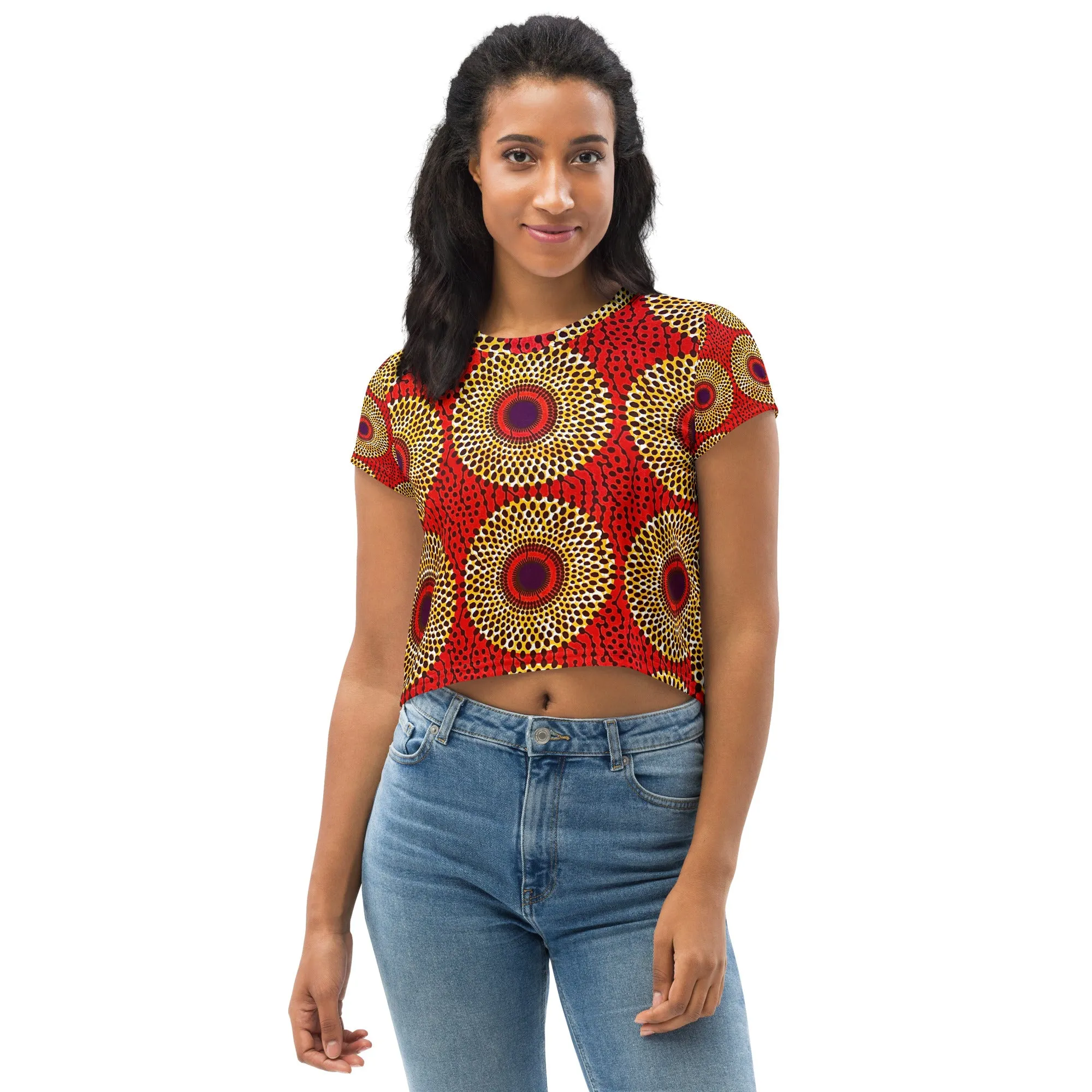 Rekiana Print Crop Tee