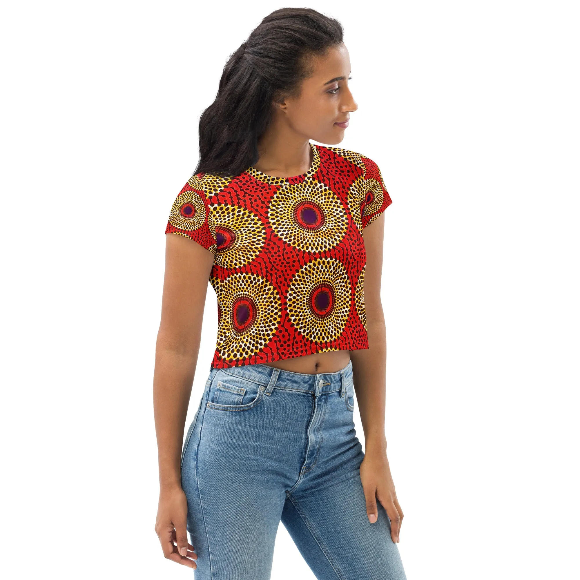 Rekiana Print Crop Tee