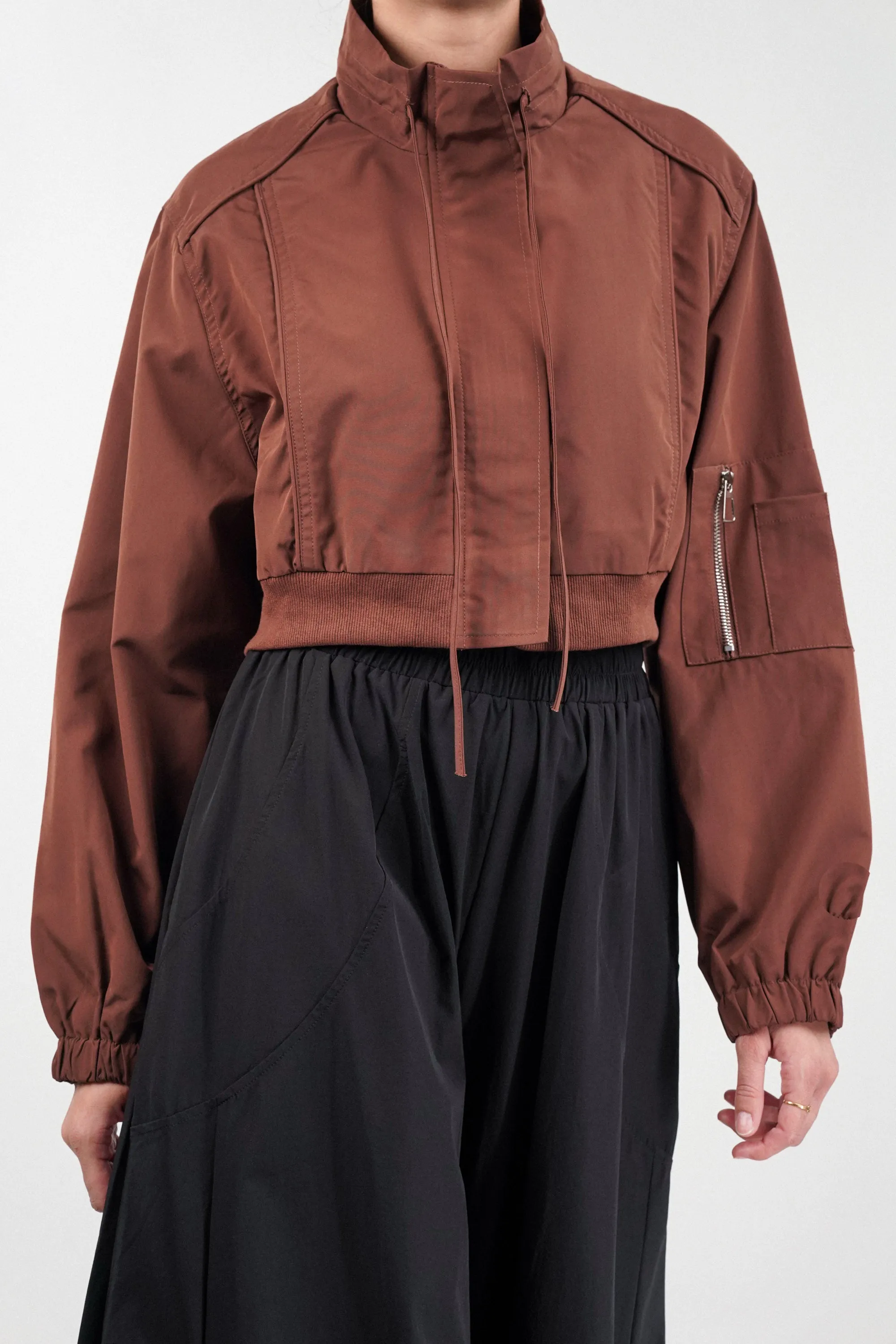 Rustique Cropped Bomber Jacket