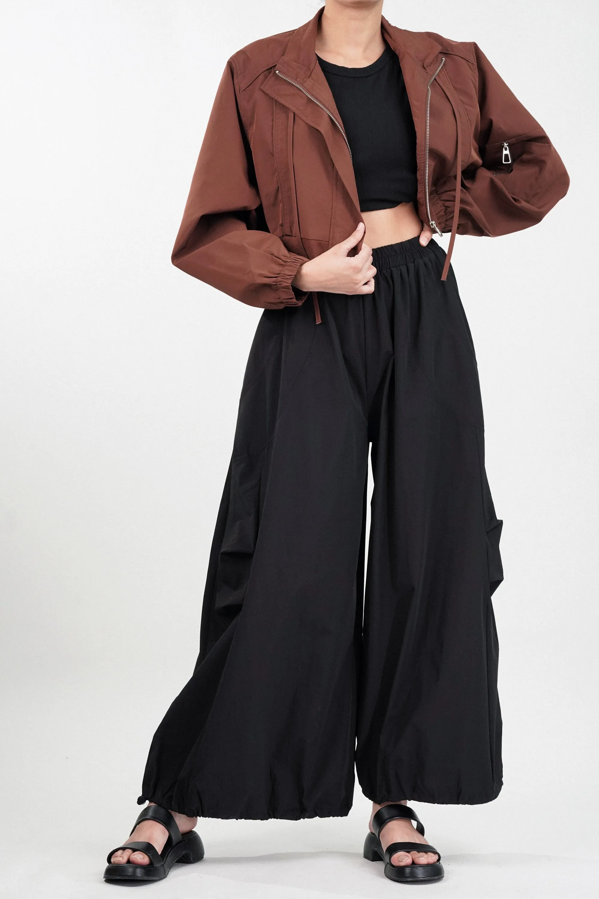 Rustique Cropped Bomber Jacket