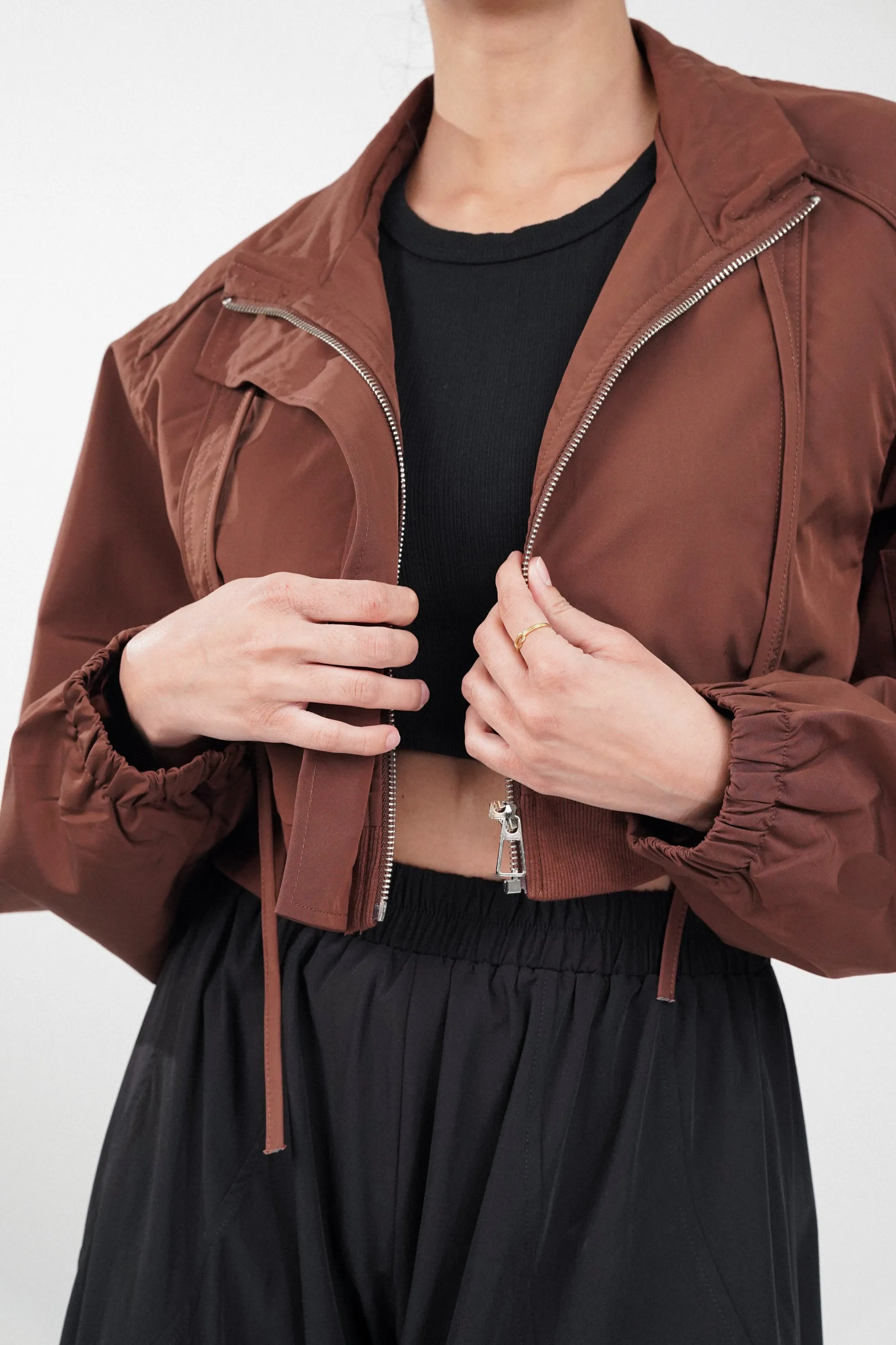 Rustique Cropped Bomber Jacket