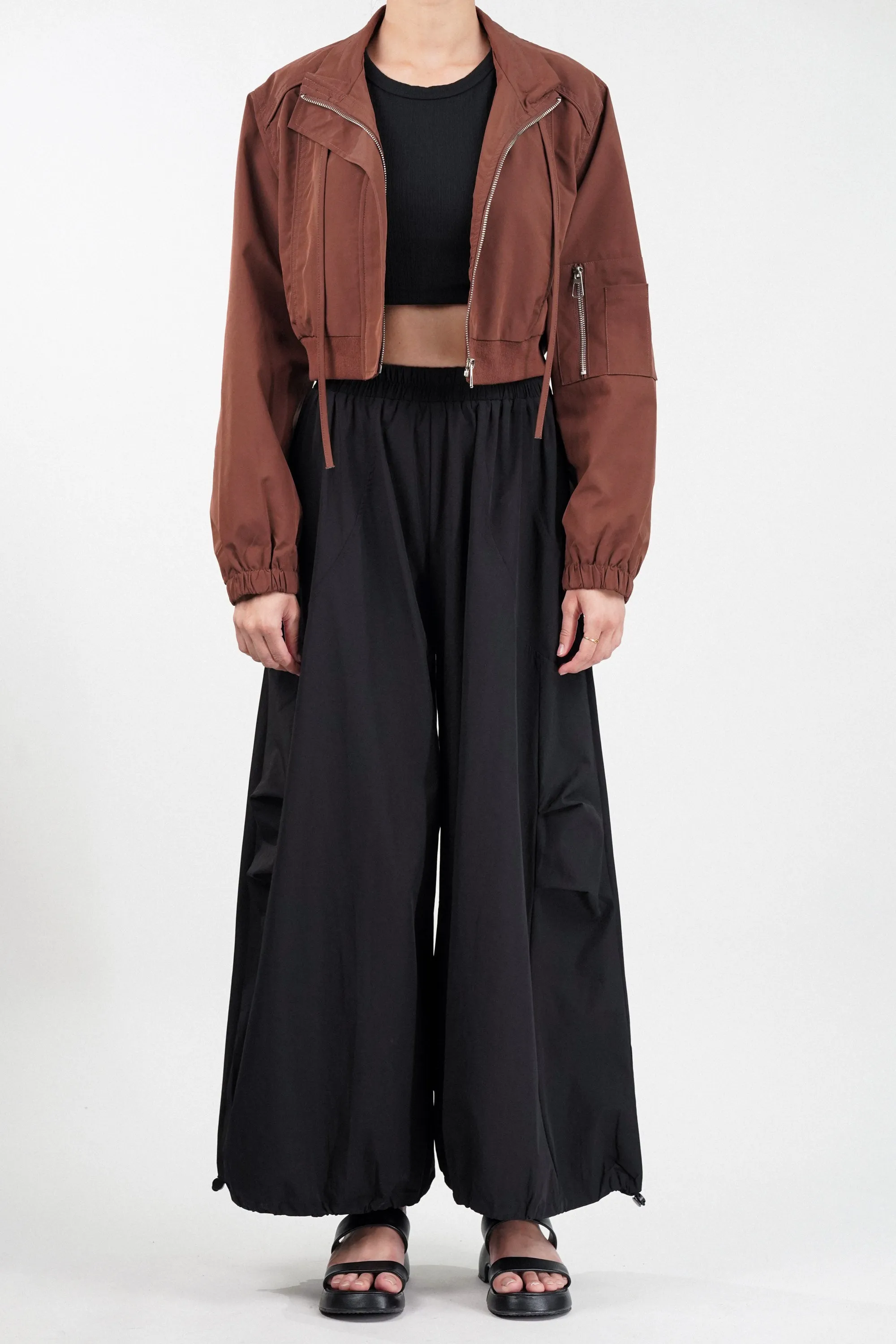 Rustique Cropped Bomber Jacket