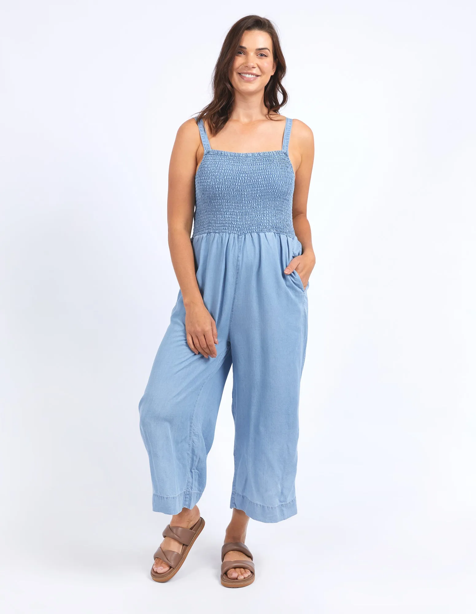 Sammie Jumpsuit Blue Chambray