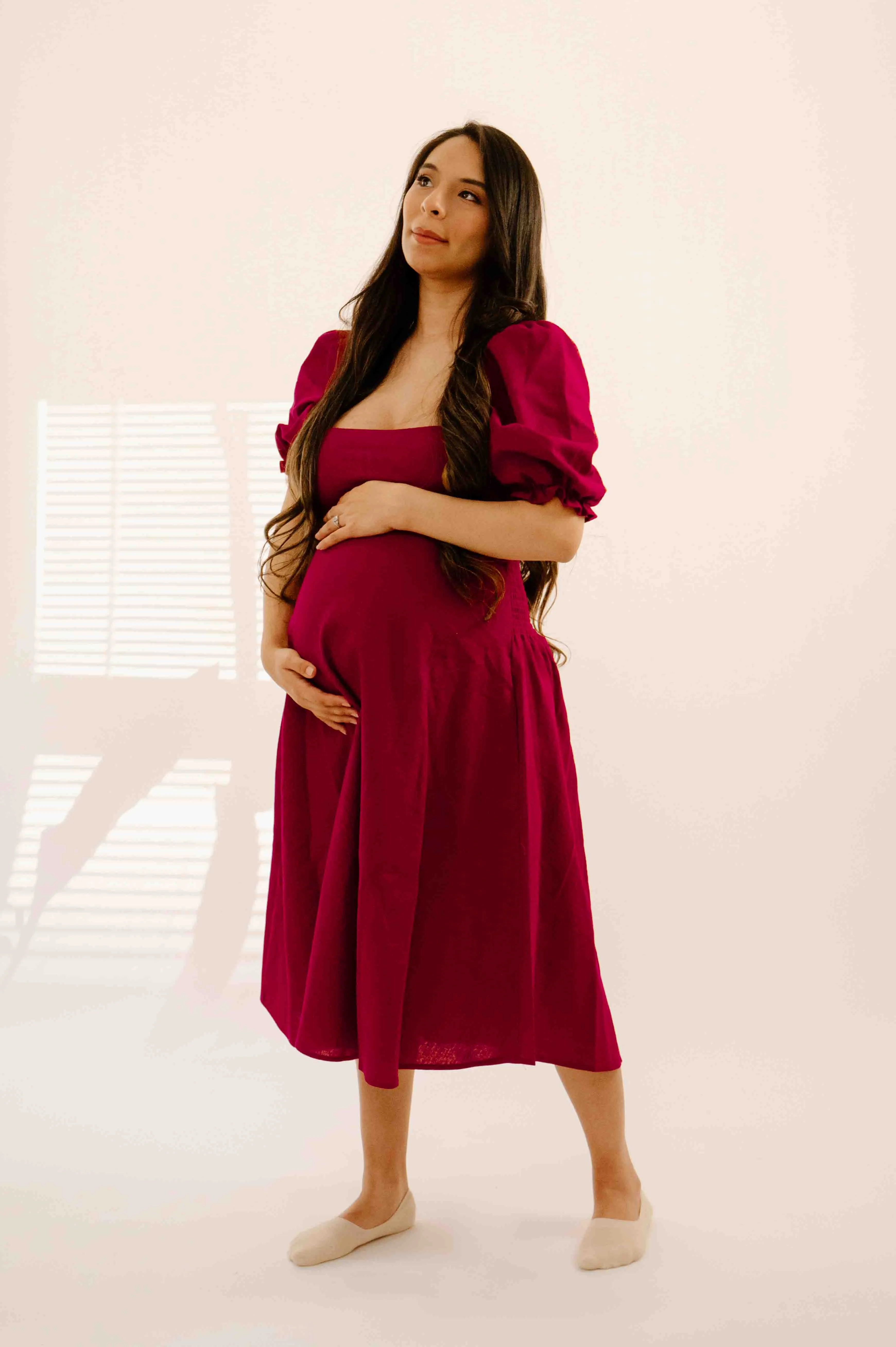 Selena Dress in Merlot