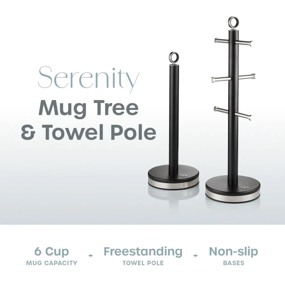 Serenity Towel Pole and Mug Tree Set