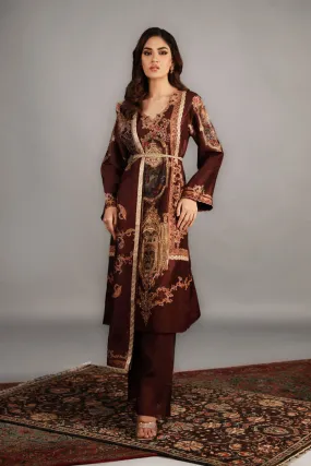 Shamaeel - TRE-12 - Sheesha Silk and Khaddi Silk - 3 Piece