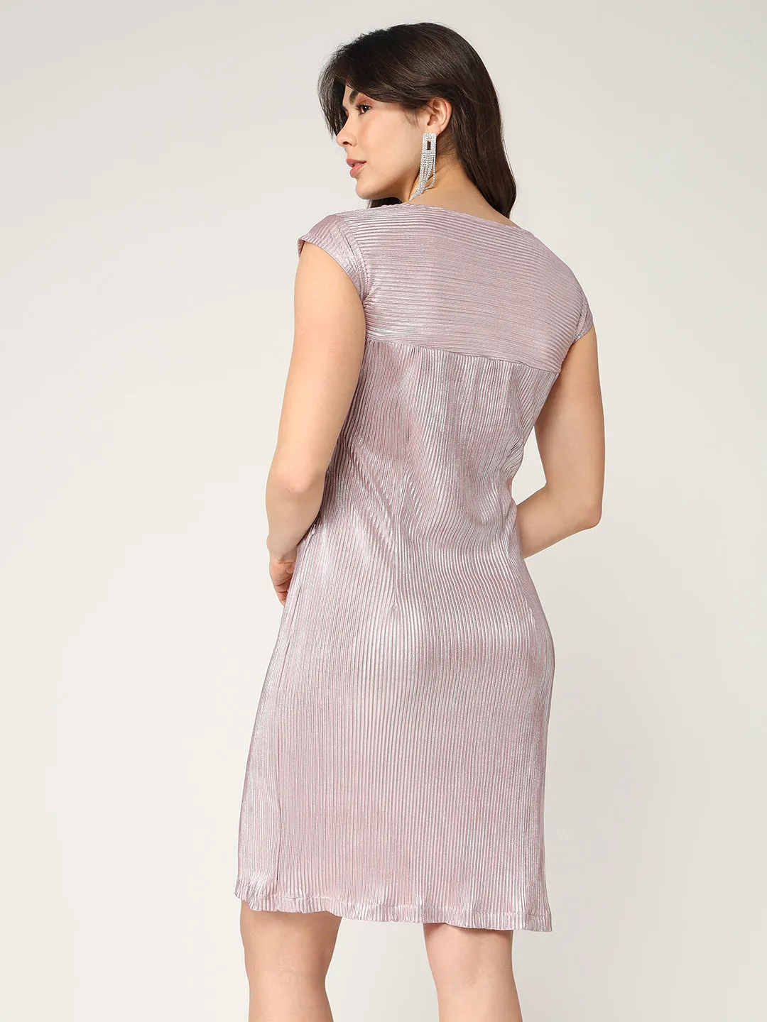 Shimmer Pleated Coctail Inspired Dress