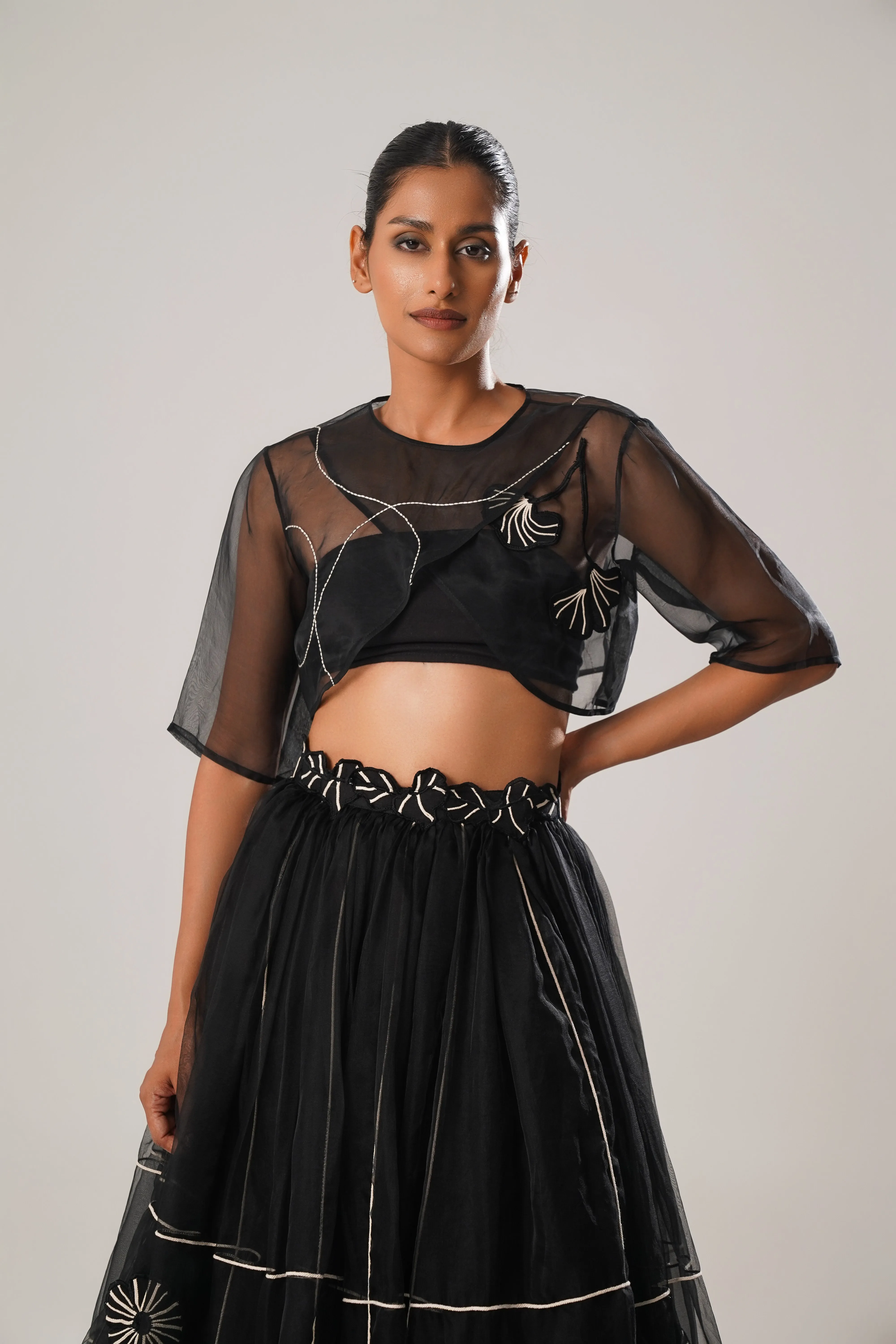 Silk Organza Cropped Overlay