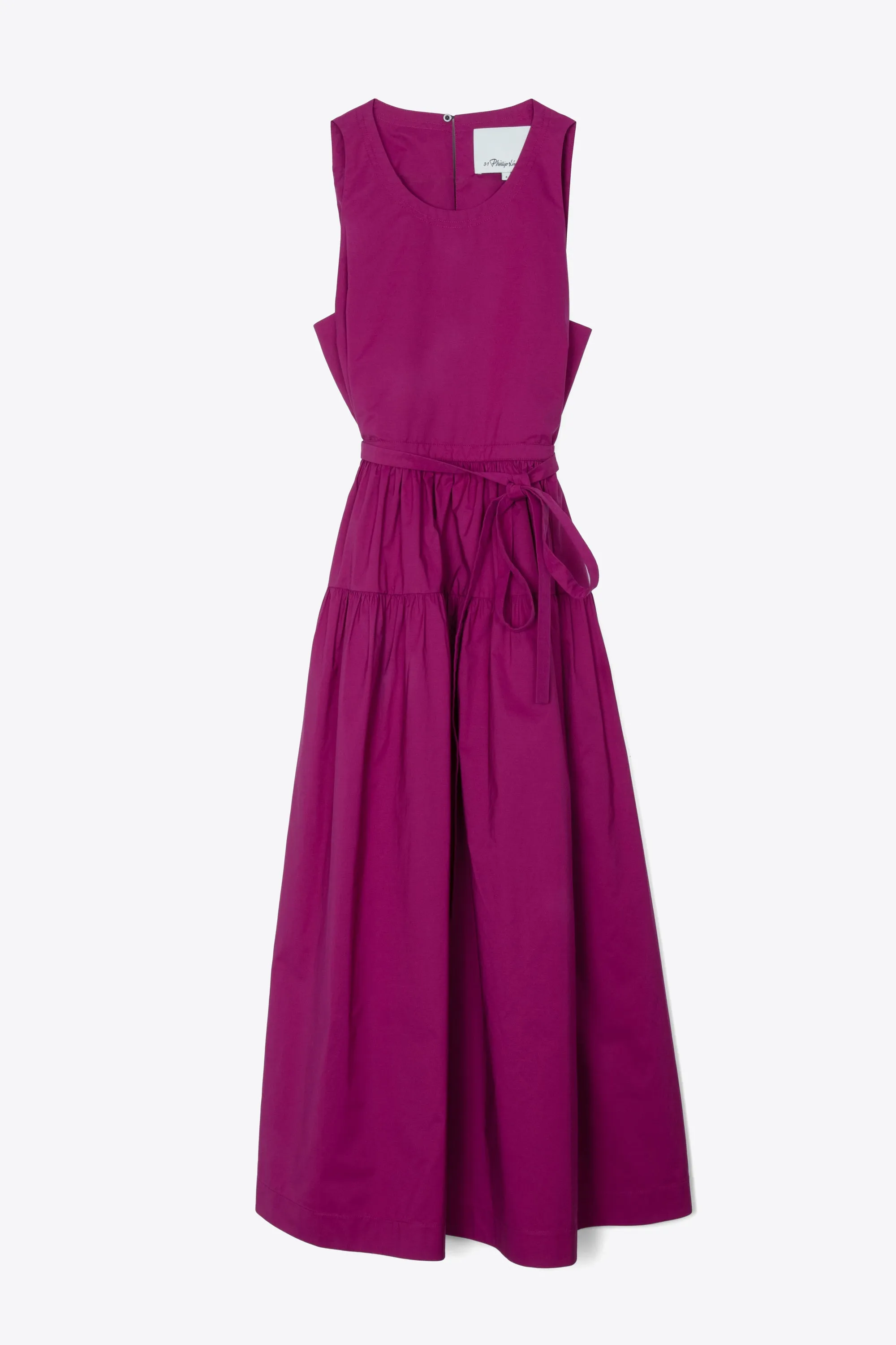 Sleeveless Belted Midi Dress