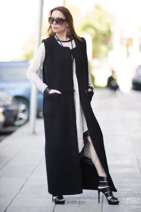 Sleeveless Long Wool Vest IRENE