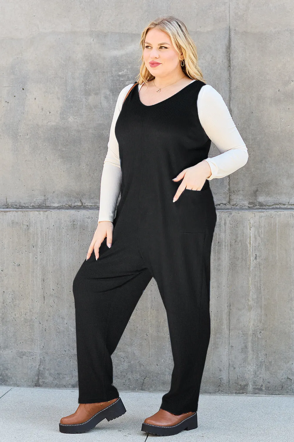 Sleeveless Straight Jumpsuit