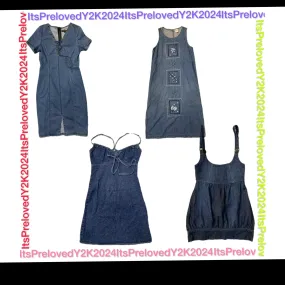 ‘Stepping into spring’ y2k mix denim dresses(RX-523)