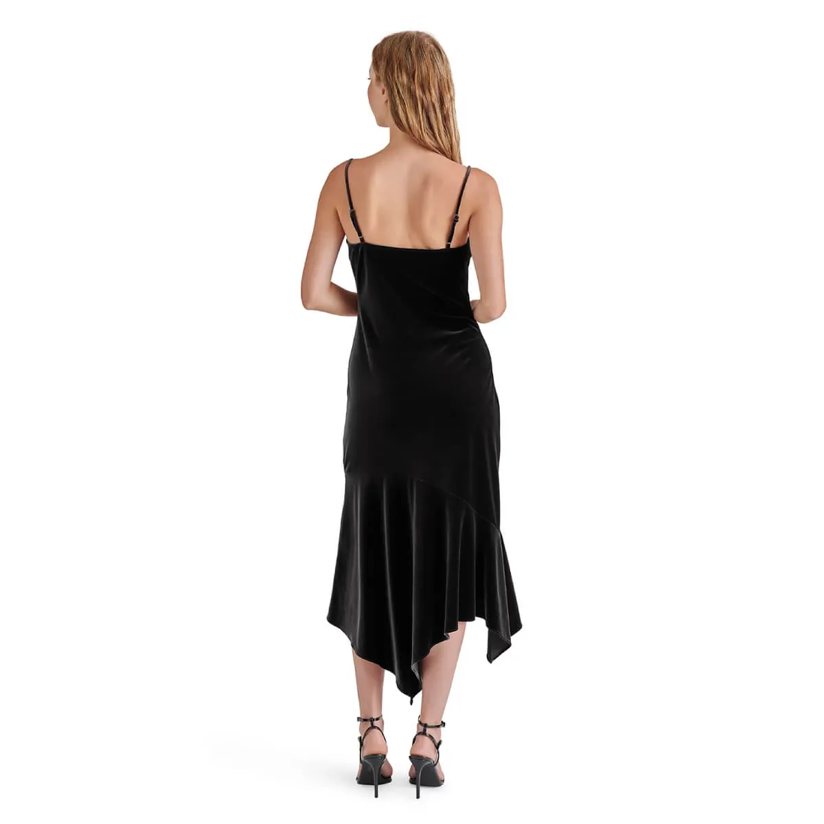 Steve Madden Lucille Velvet Rosette Midi Dress