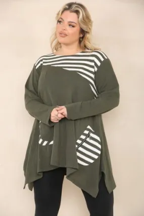 Stripe Tunic with Zip