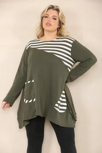 Stripe Tunic with Zip