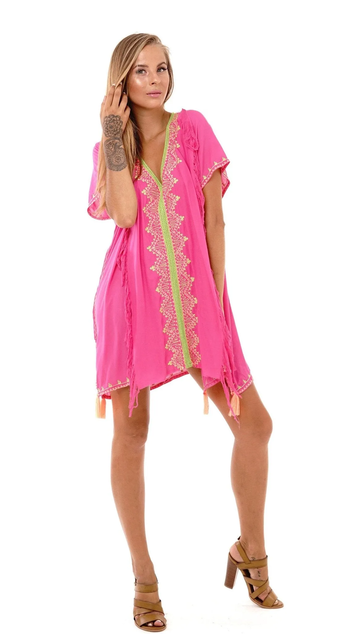 Suki Embroidered Summer Festival Cover Up, Dress