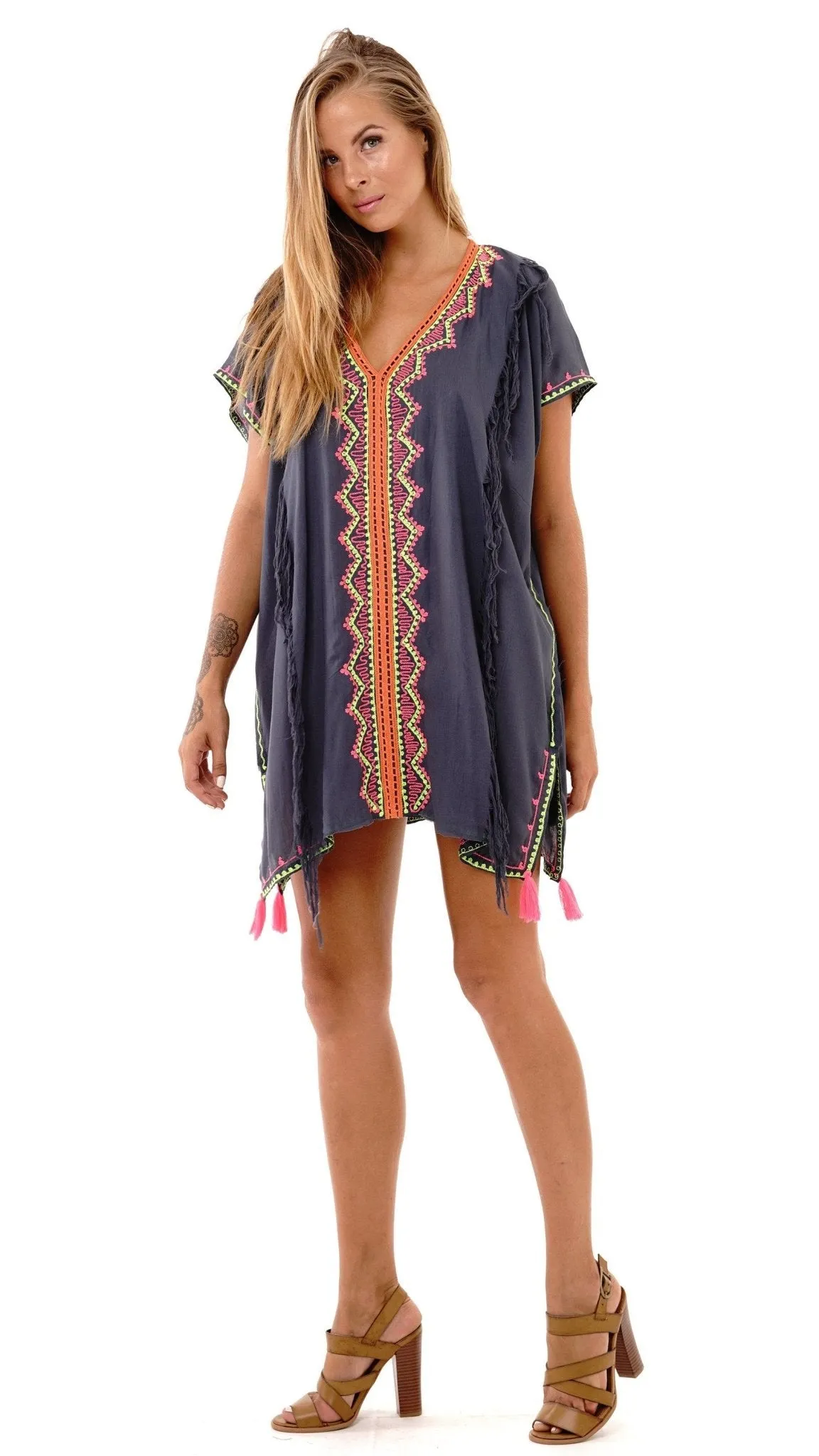 Suki Embroidered Summer Festival Cover Up, Dress