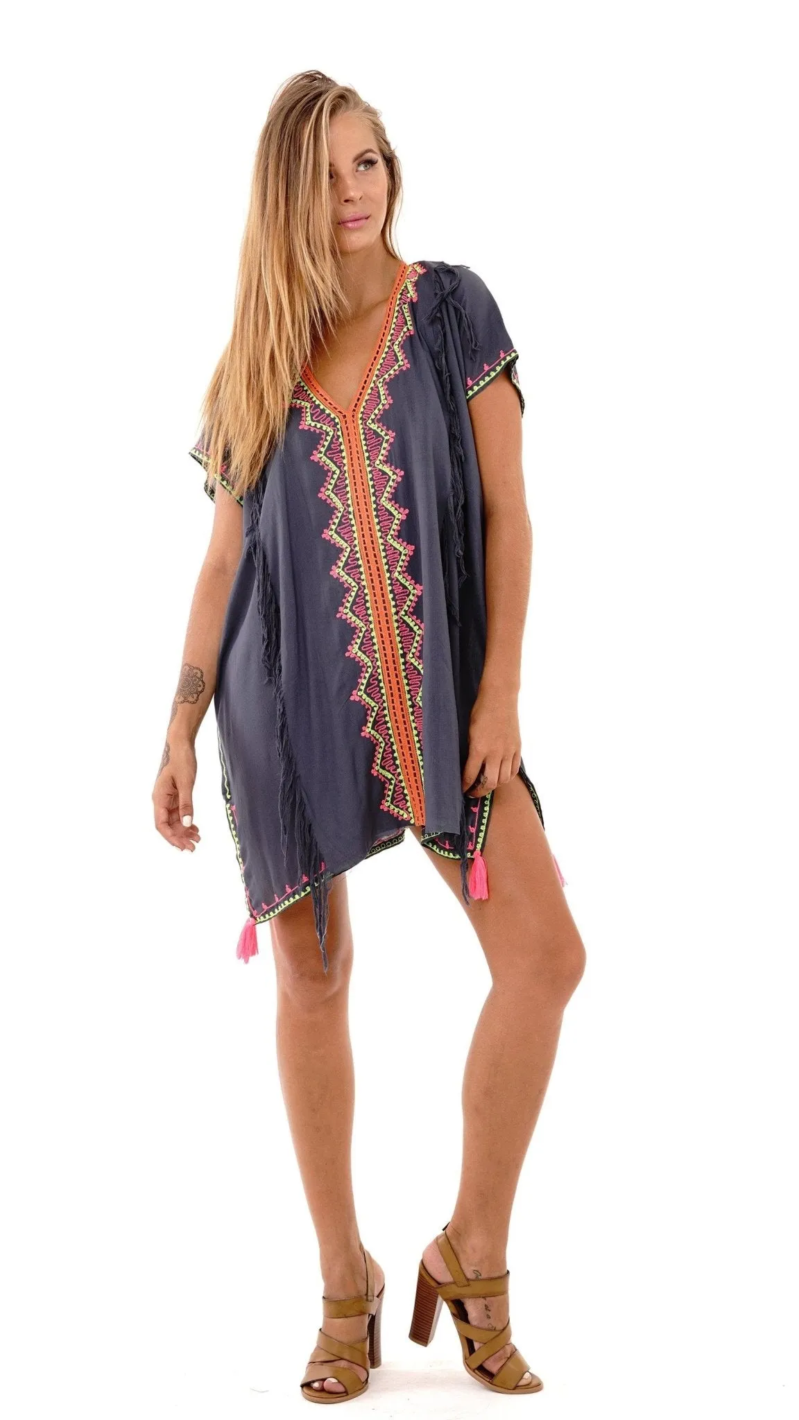 Suki Embroidered Summer Festival Cover Up, Dress