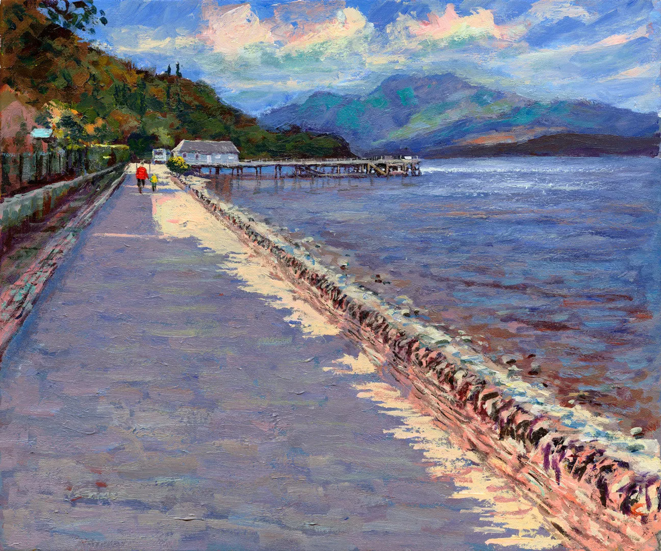 Summer Stroll, Luss, Loch Lomond Canvas by Alexander Millar NEW