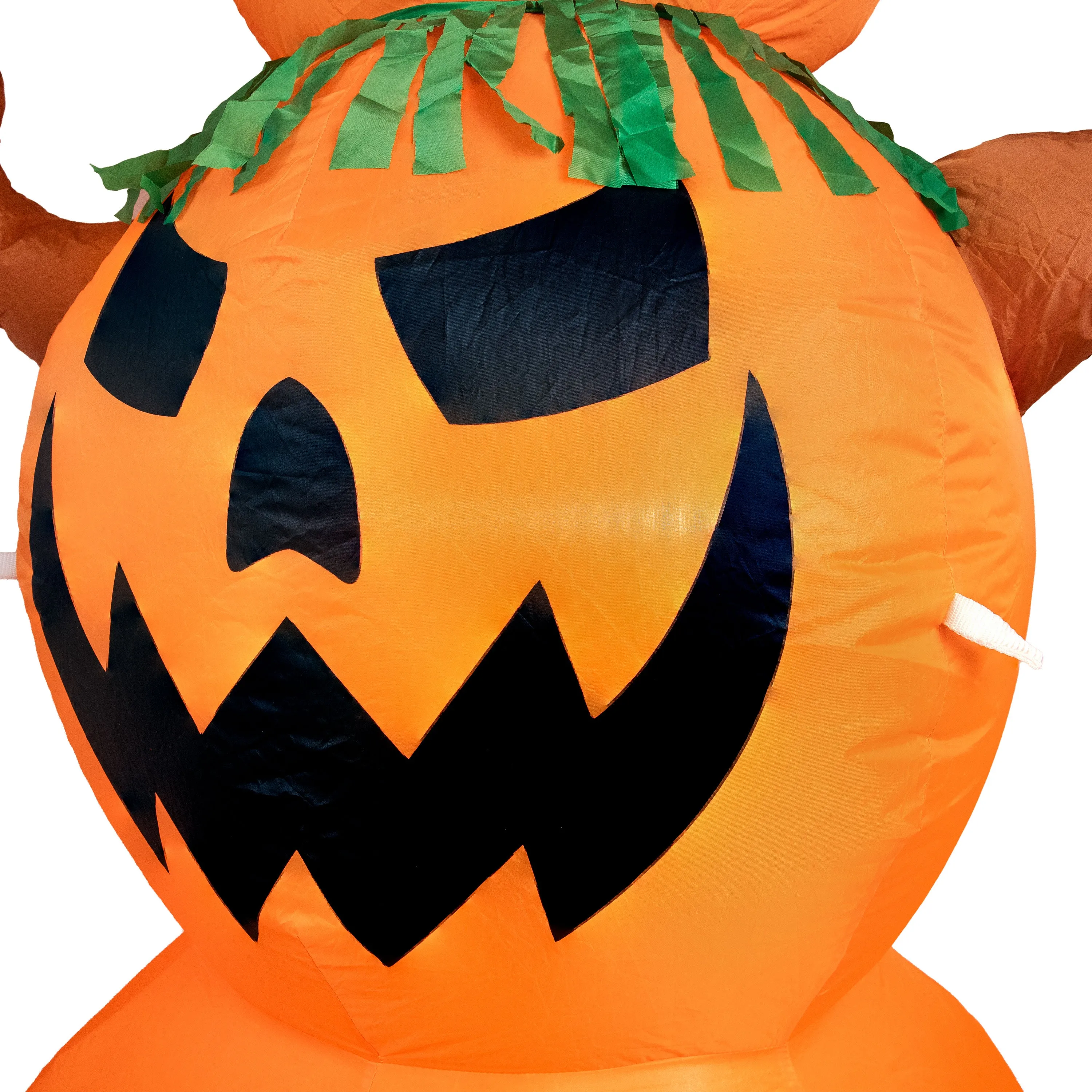 Sunnydaze 7’ Jack-O-Lantern Scarecrow Pumpkin Inflatable Halloween Decoration