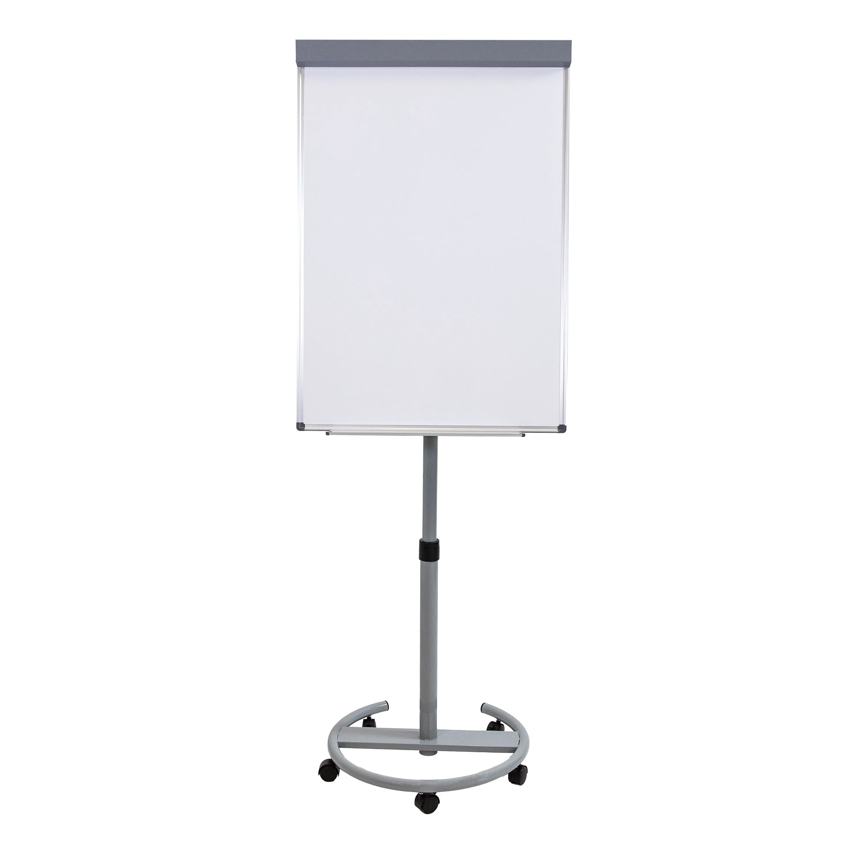 Sunnydaze Adjustable Rolling Magnetic Whiteboard with Flip Chart