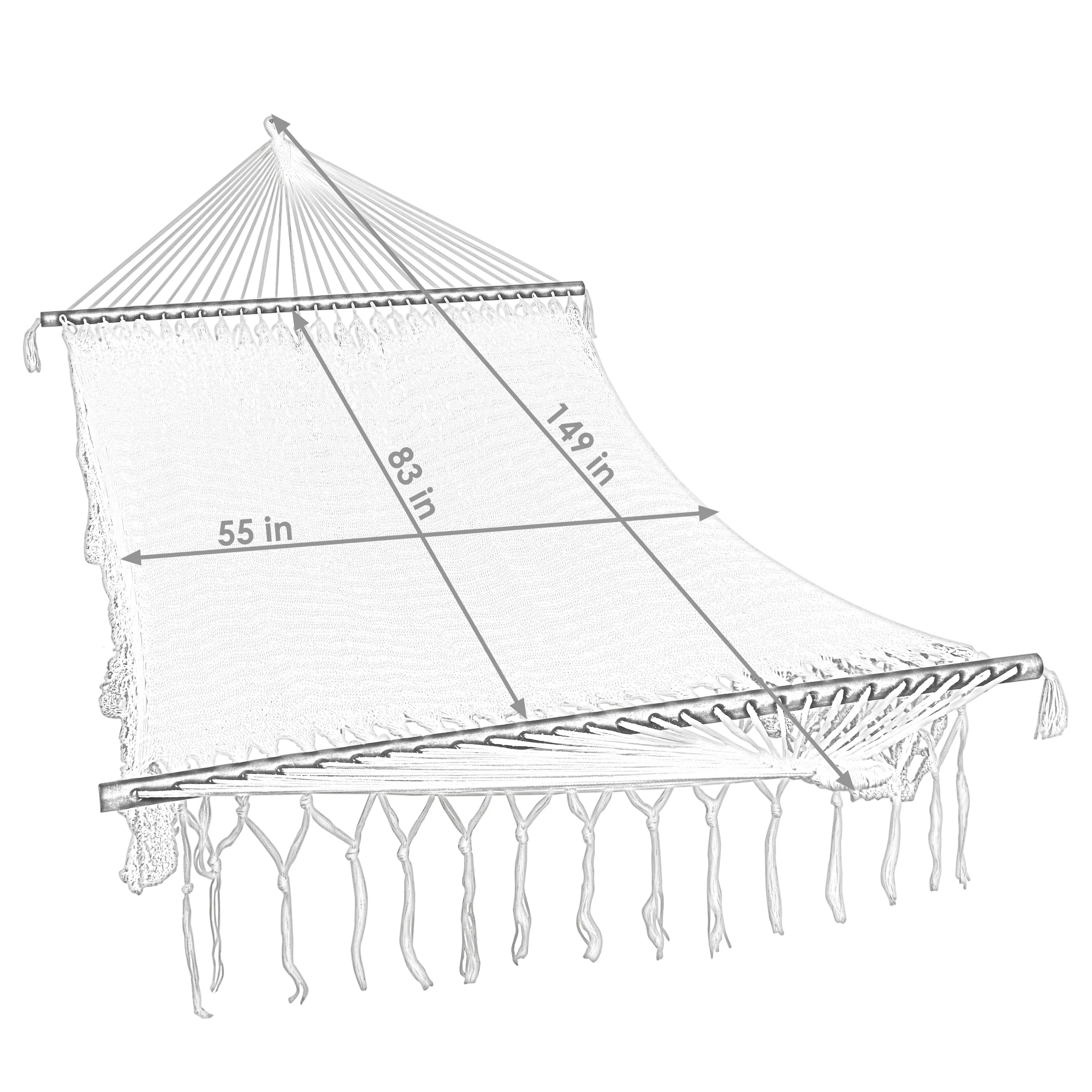 Sunnydaze Deluxe American Style Mayan Hammock & 15' Hammock Stand