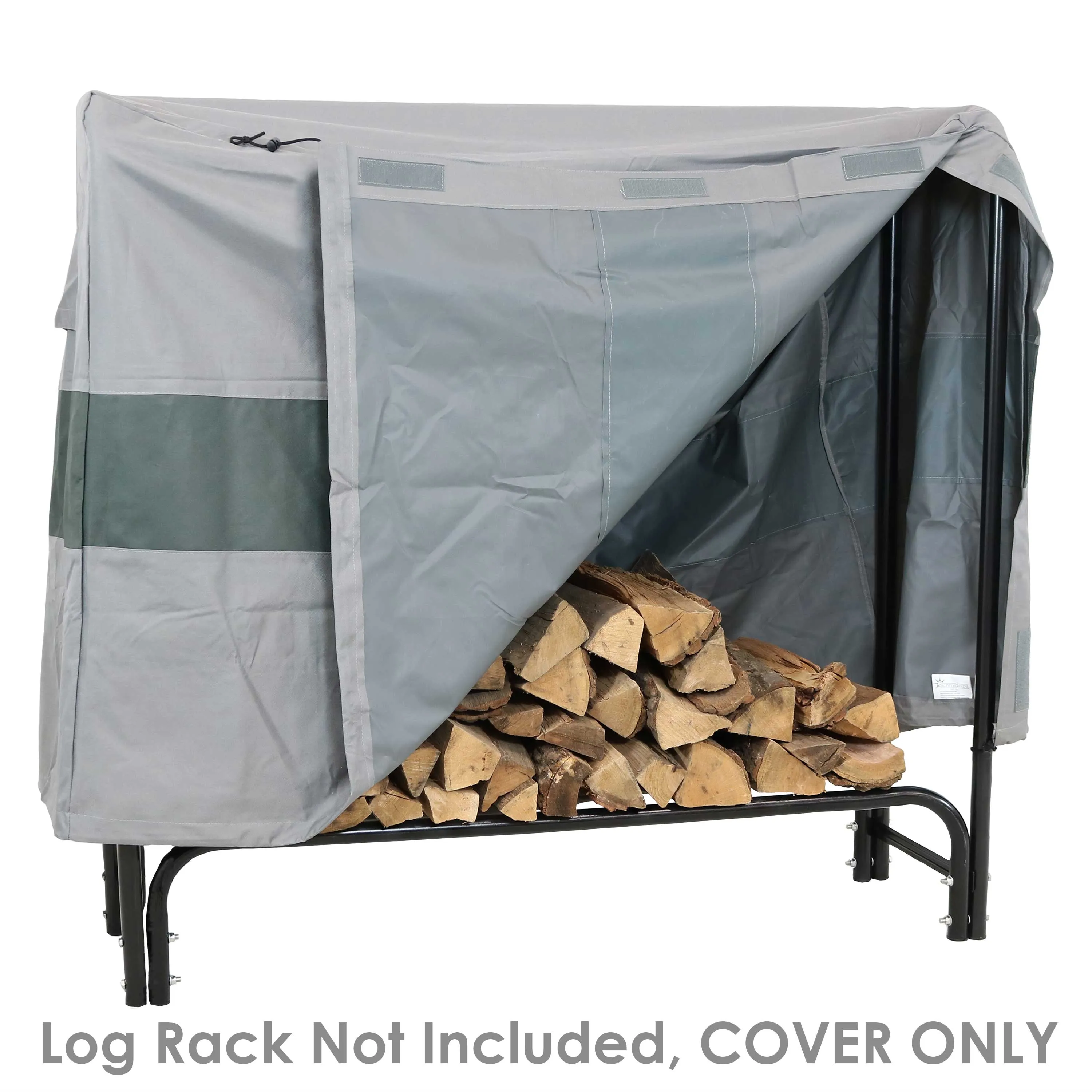 Sunnydaze Heavy-Duty Polyester Outdoor Log Rack Cover - Gray/Green