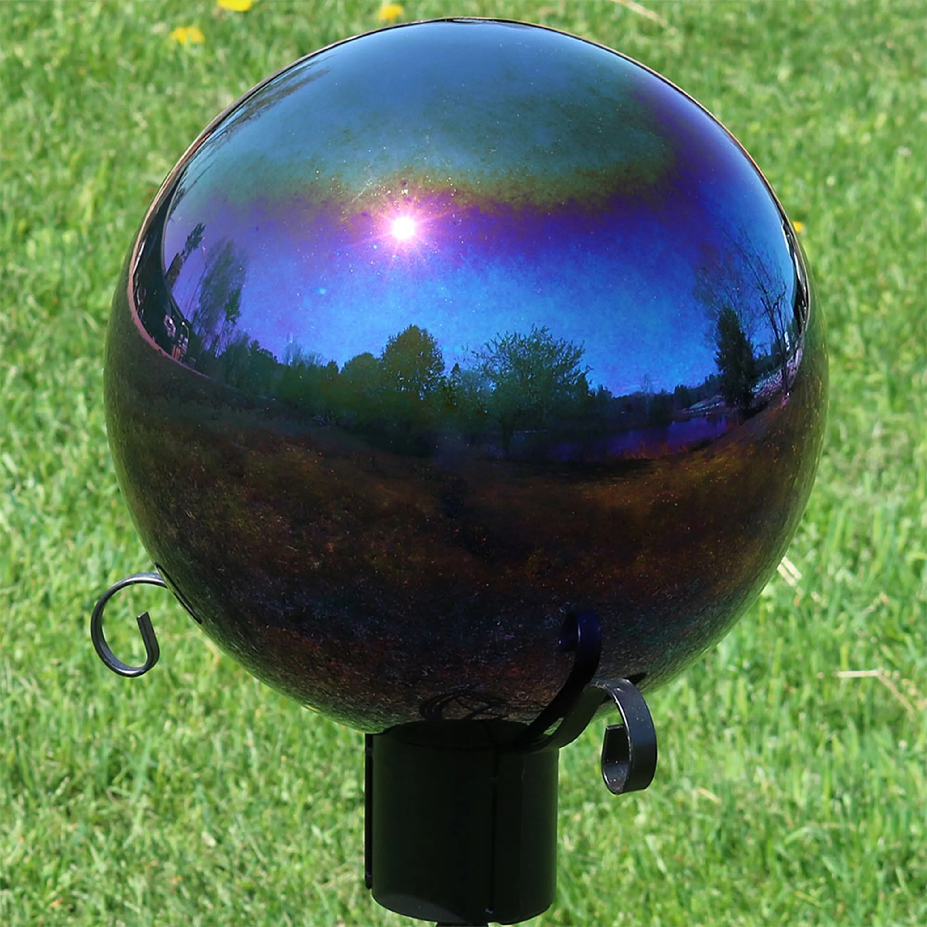 Sunnydaze Mirrored Glass Gazing Globe - 10"